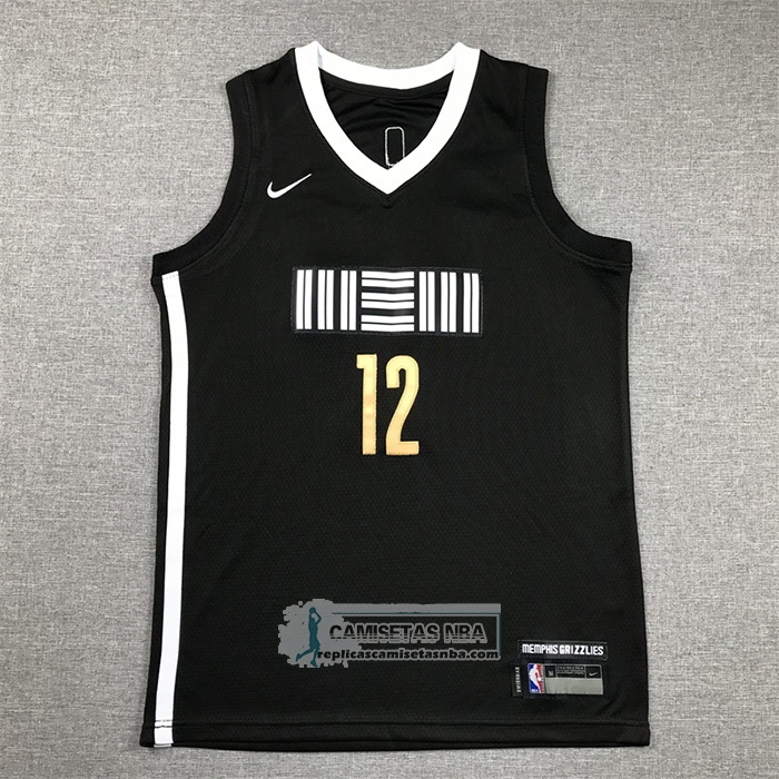 Camiseta Nino Memphis Grizzlies Ja Morant NO 12 Ciudad 2023-24 Negro